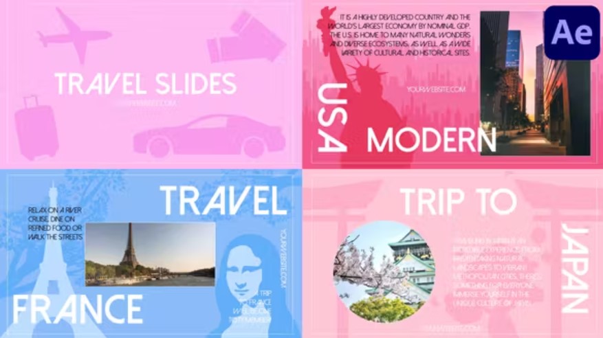 free after effects travel template download