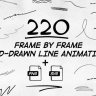 Free Videohive 50034126 220 Frame By Frame Animated Lines