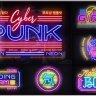 Free Cyberpunk Neon Logo Template: Create Stunning Visuals with 91941769