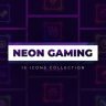 Free Videohive 46624322 Neon Gaming Icons for Premiere Pro