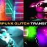 Free Videohive 50620019 Cyberpunk Glitch Transitions on GFXInspire