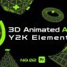 Free Download of 3D Animated Acidic Y2K Elements V.2 for Premiere Pro - GFXInspire