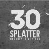 Free 30 Splatter Brushes for Creative Designs | GFXInspire