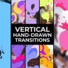 Free Vertical Liquid Hand Drawn Transitions | After Effects