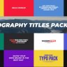 Free Videohive 52270274 Typography Titles Pack / MOGRT