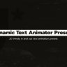 Free Dynamic Text Animator Presets, GFXInspire