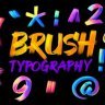 Free Paint Brush Typography Kit