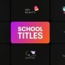 Free Videohive 54037338 School Titles | Premiere Pro MOGRT | GFXInspire