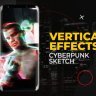 Free Videohive 54290890 Vertical Cyberpunk Sketch Effects | After Effects