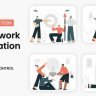 Free Videohive 55273790 Teamwork Illustration Scene