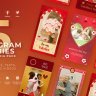 Free Videohive 56320761 Valentines Day Vertical Reels Red Gold