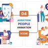 Free Videohive 56880919 Addiction People Animation Scene