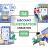 Free Videohive 57061169 Discount Illustration Animation Scene