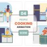 Free Videohive 57128534 People Cooking Animation Scene , GFXInspire