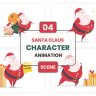 Free Videohive 57129326 Santa Claus Character Animation Scene , GFXInspire