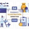 Free Videohive 57128725 Pharmacy Illustration Animation Scene , GFXInspire