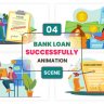 Free Videohive 57223907 Bank loan successfully Animation Scene , GFXInspire