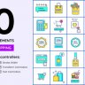 Free Videohive 58688011 Online Shopping Icons and Elements, GFXInspire