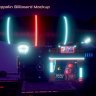 Free Videohive 58724007 Cyberpunk Zeppelin Billboard Mockup, GFXInspire